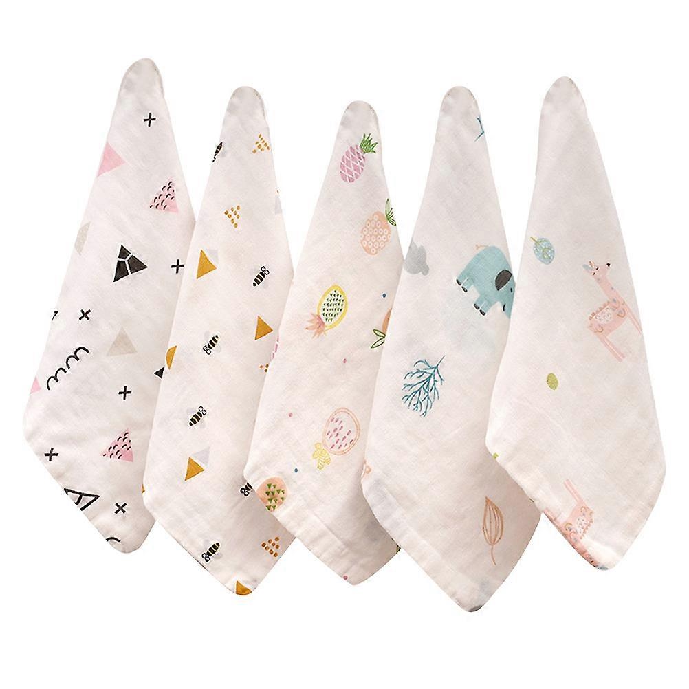 Square Towel Bamboo Face for Baby Use 10Pcs Random Colors