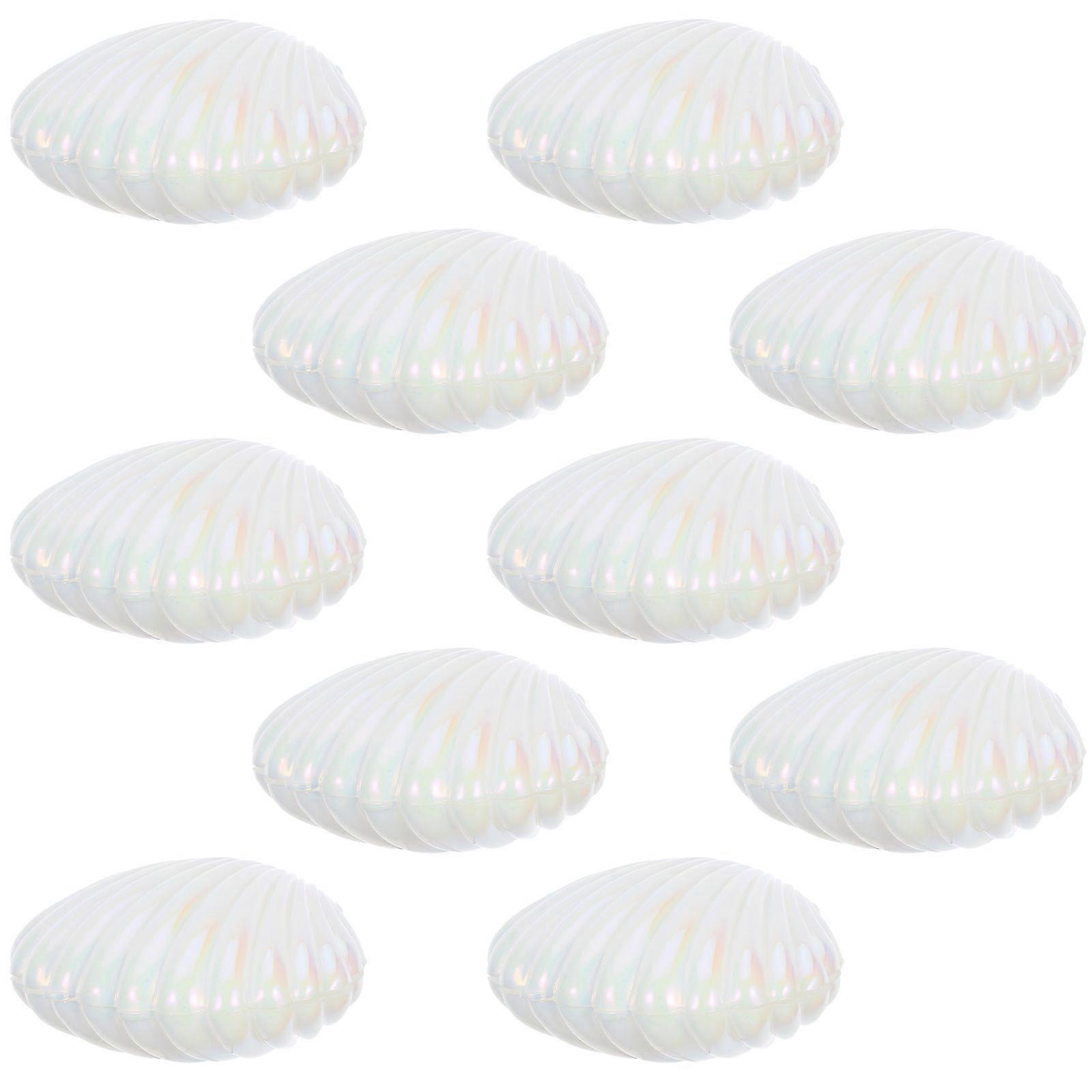 30 Pcs Versatile Shell Shape Candy Storage Box Designed for Party Favors and Jewelry Organization with Eye-catching Pearlescent Color
