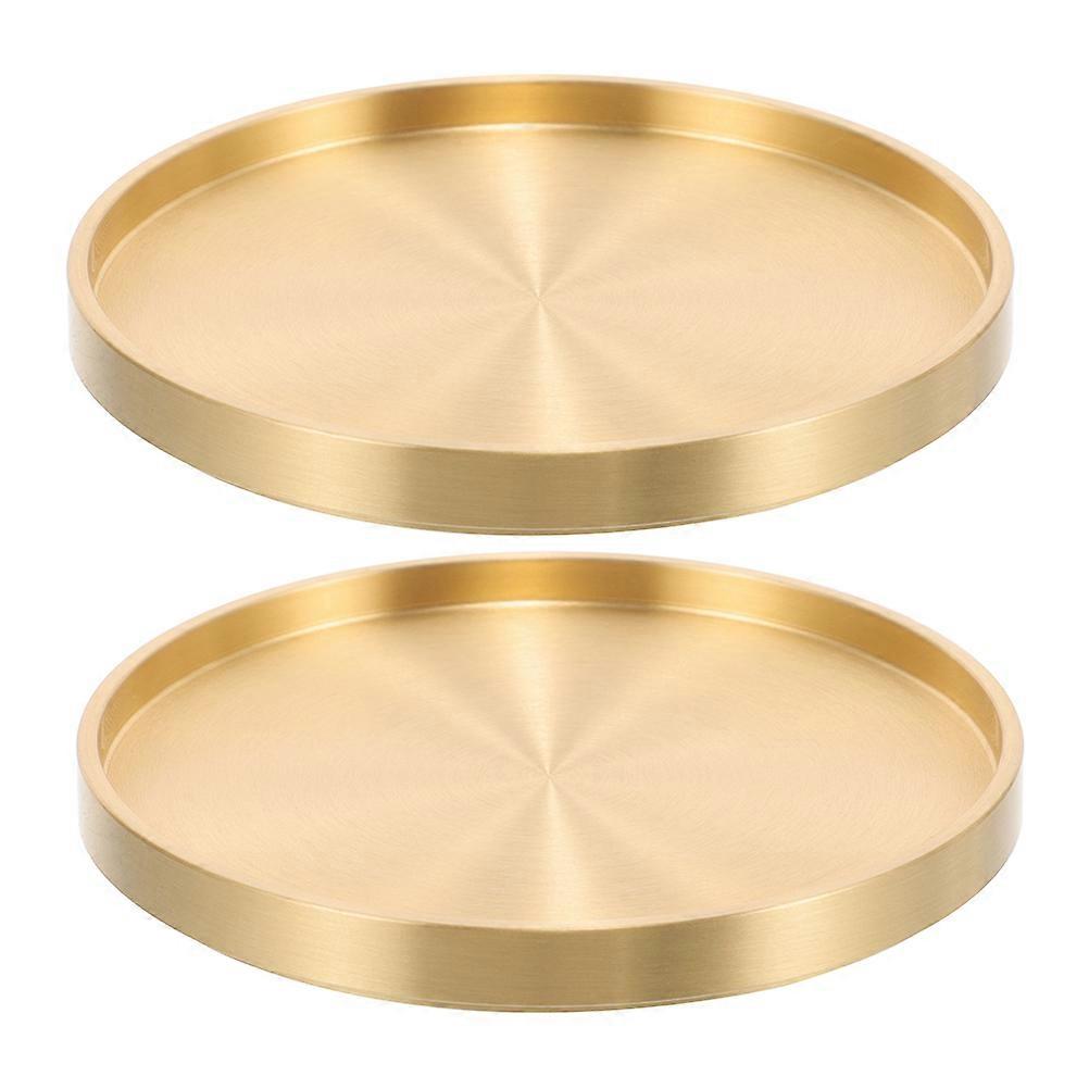 6Pcs Copper Coaster for Water Mug Use Golden Decorative Coasters