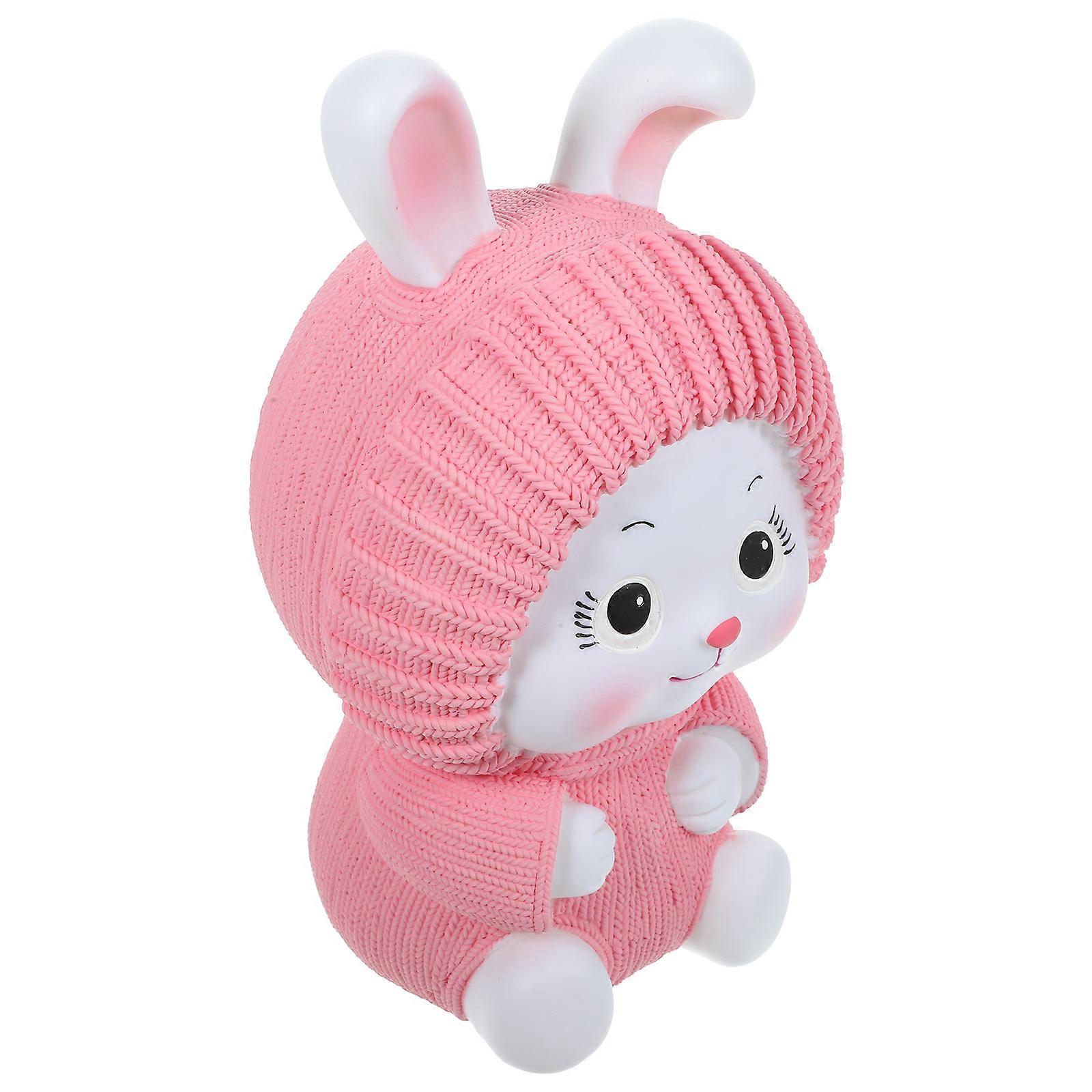 Piggy Bank Rabbit Shape Bunny Money Holder 2Pcs Children Saving Pot