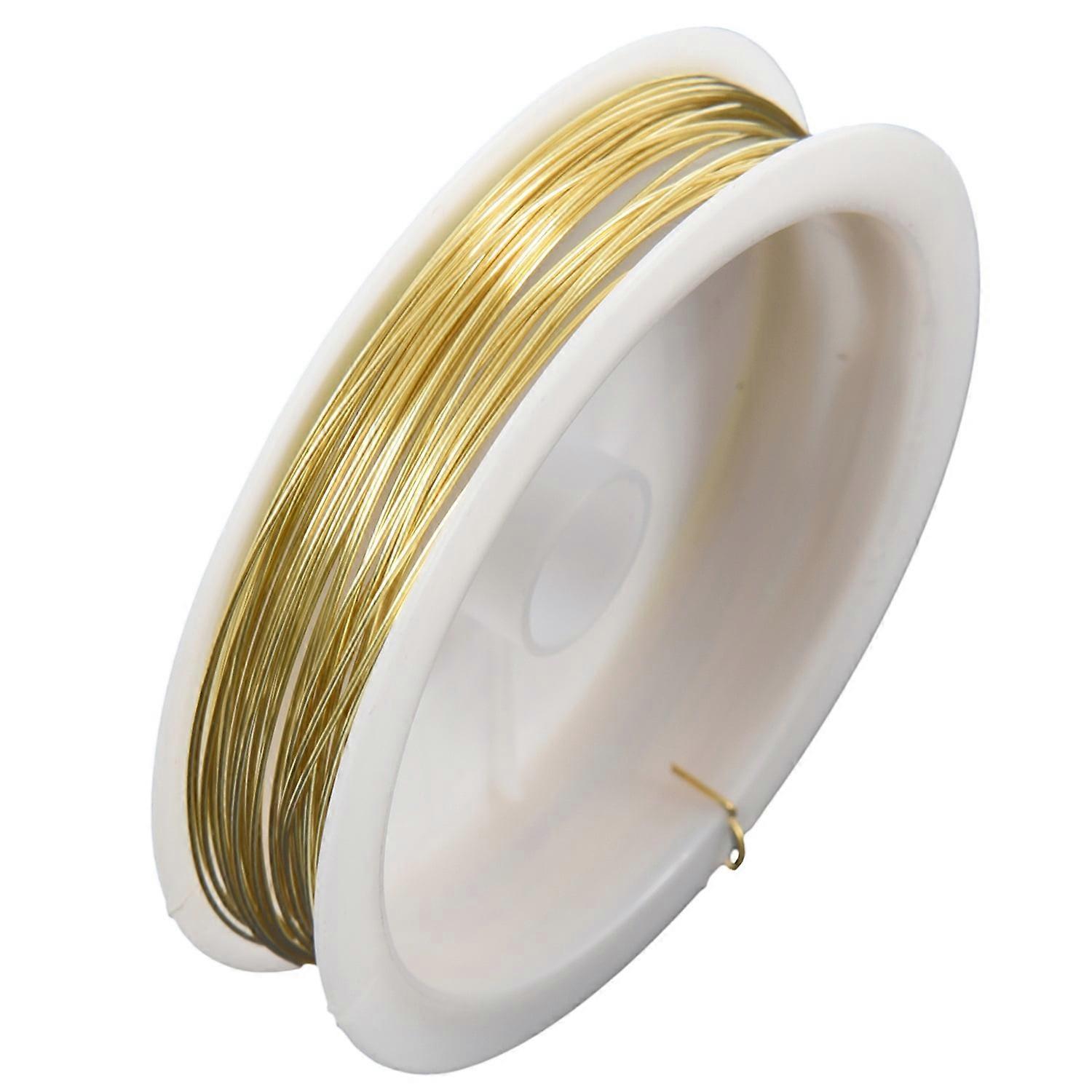 Coloured Brass Wire Gold 9m x 0.5mm