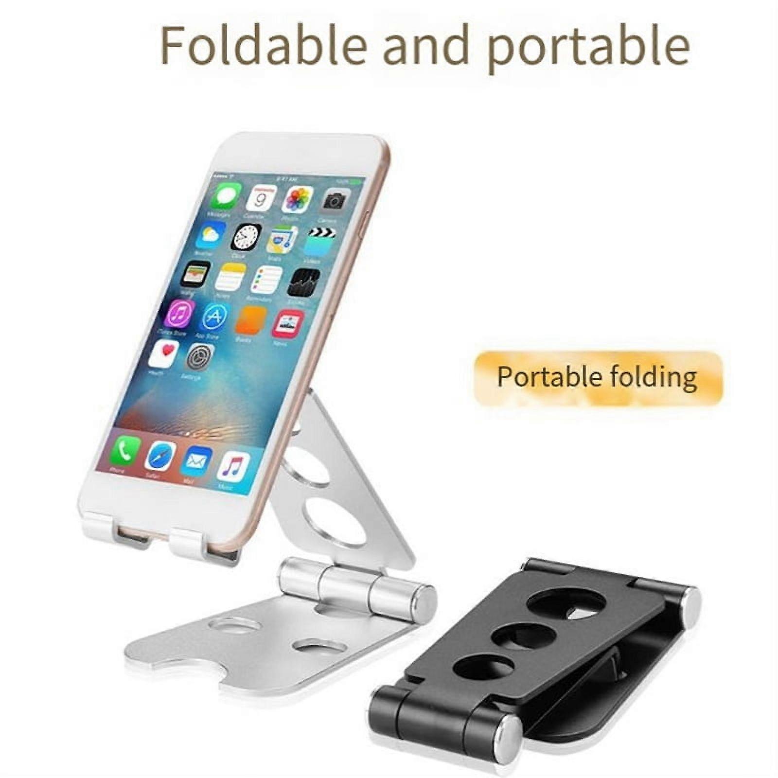 Tablet Stand Folding Adjustable Desk Portable Desktop Stand Tablet Bracket Black