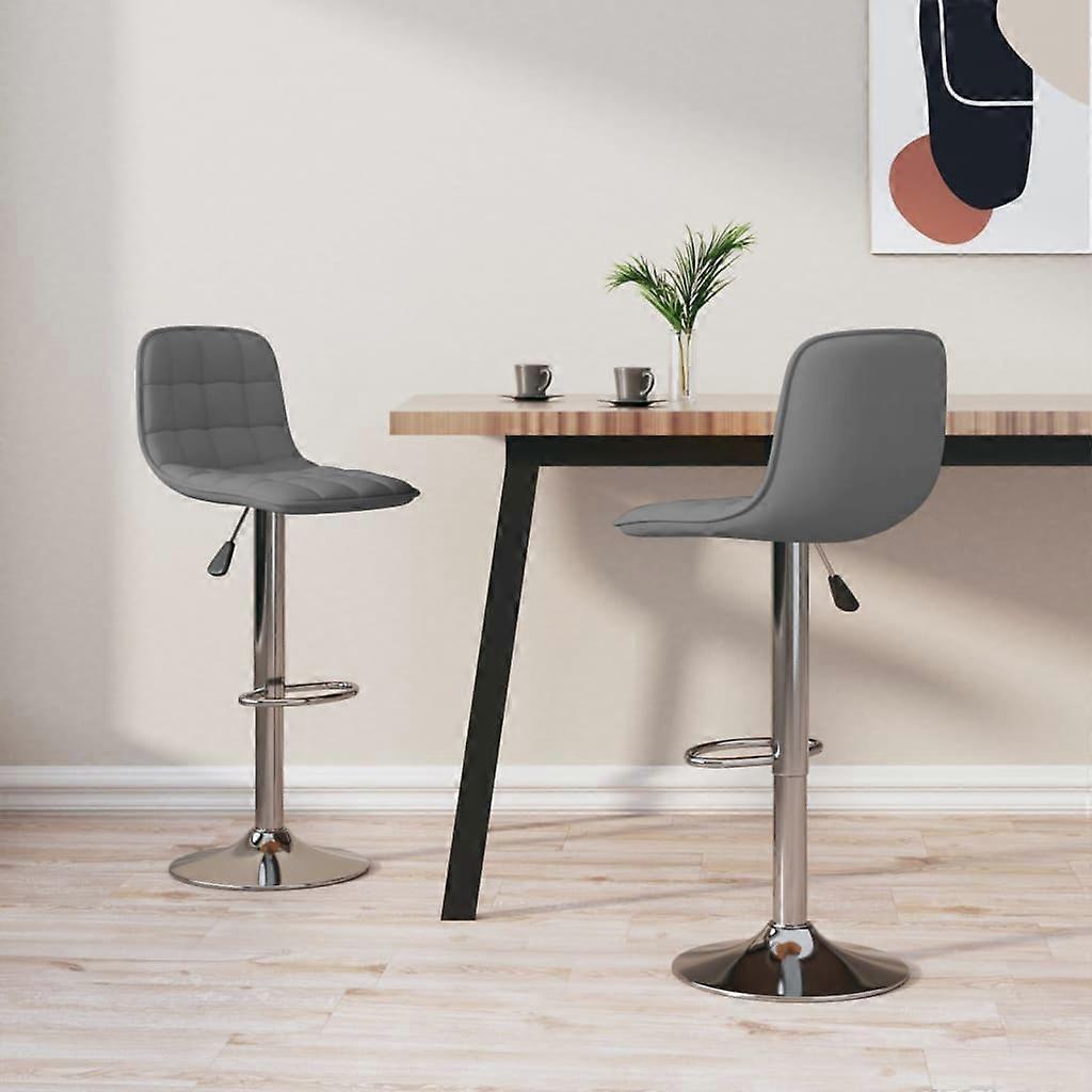 Barhocker 2 Stk. Hellgrau Stoff, SKU: 333945