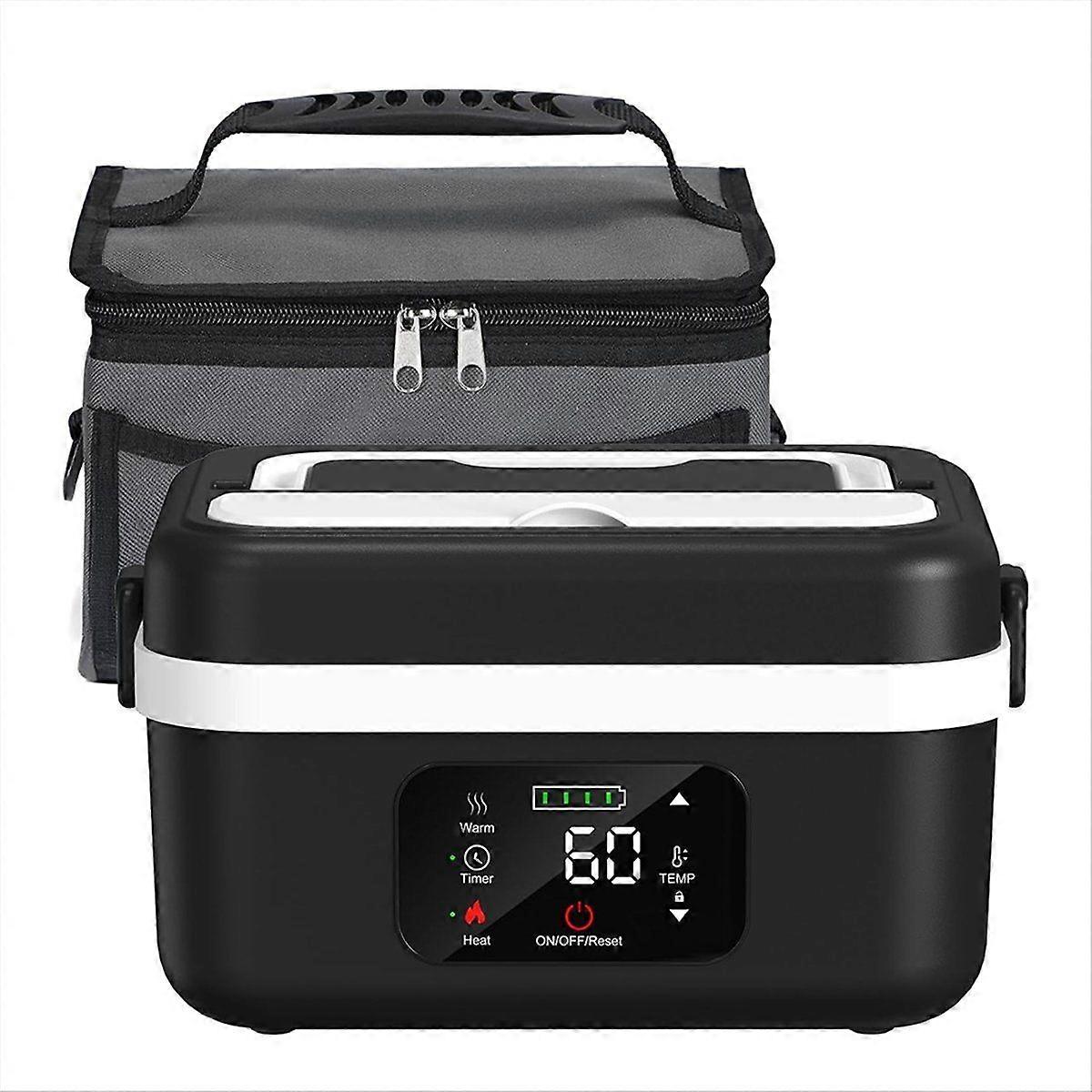 Electric Heated Lunch Box Cordless Rechargeable Lunch Box with 8000mAh Battery Battery Powered Food Warmers EU Plug