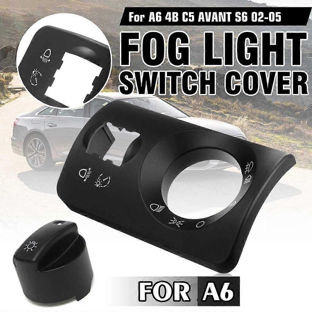 Car Headlight Fog Light Control Switch Cover Kit for - A6 4B C5