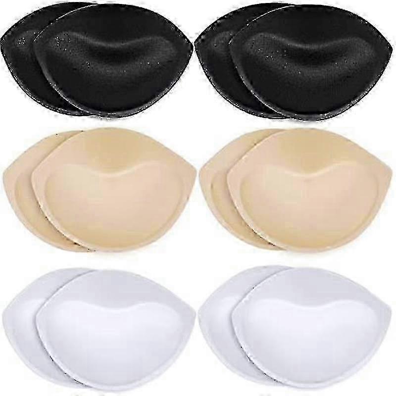 Bra Enhancement Inserts - 2 Pairs Black, Compatible with Women's Bra Cups for Breast Padding2025