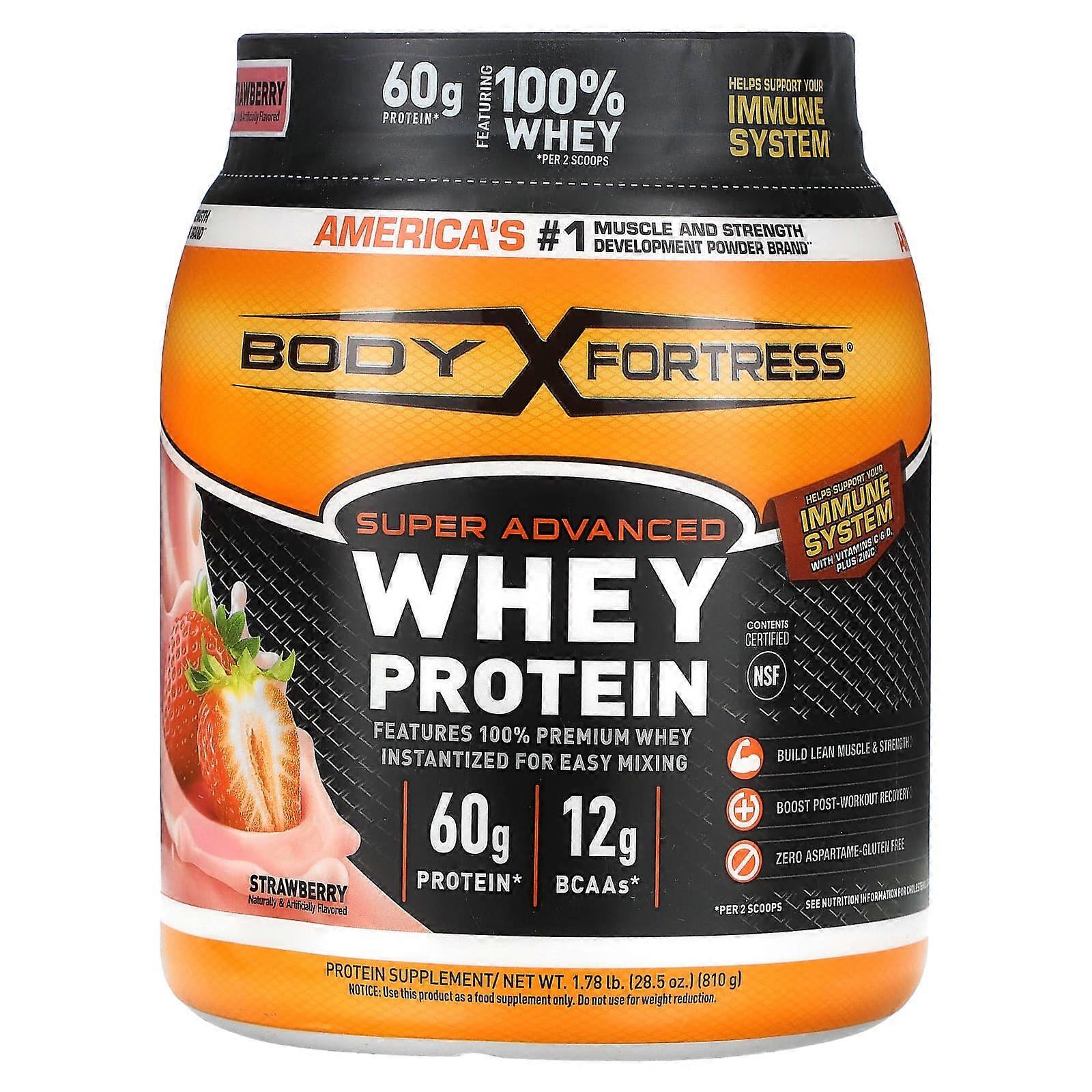 Super Advanced Whey Protein, Strawberry , 1.78 lb (810 g)