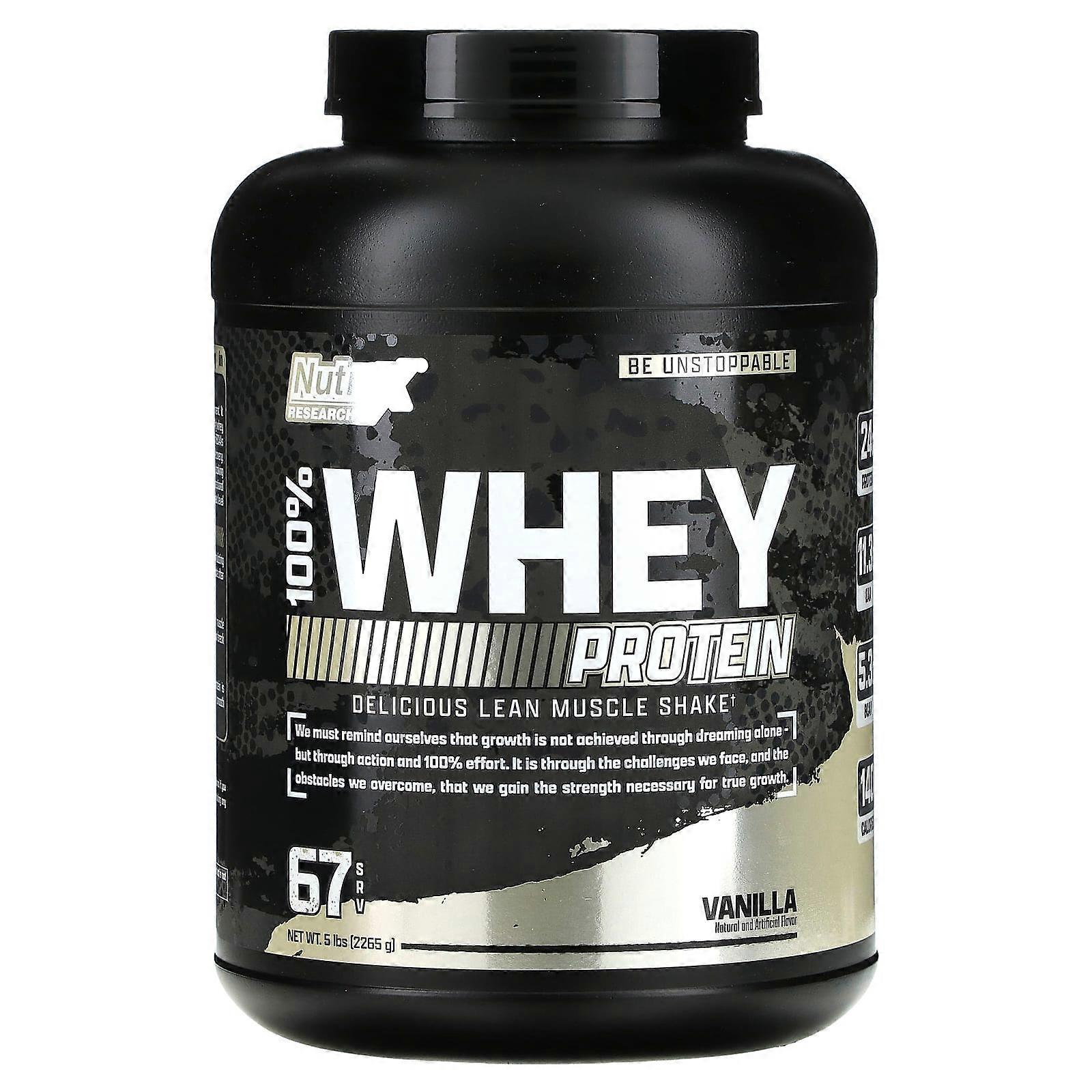 100% Whey Protein, Vanilla, 5 lb (2,265 g )