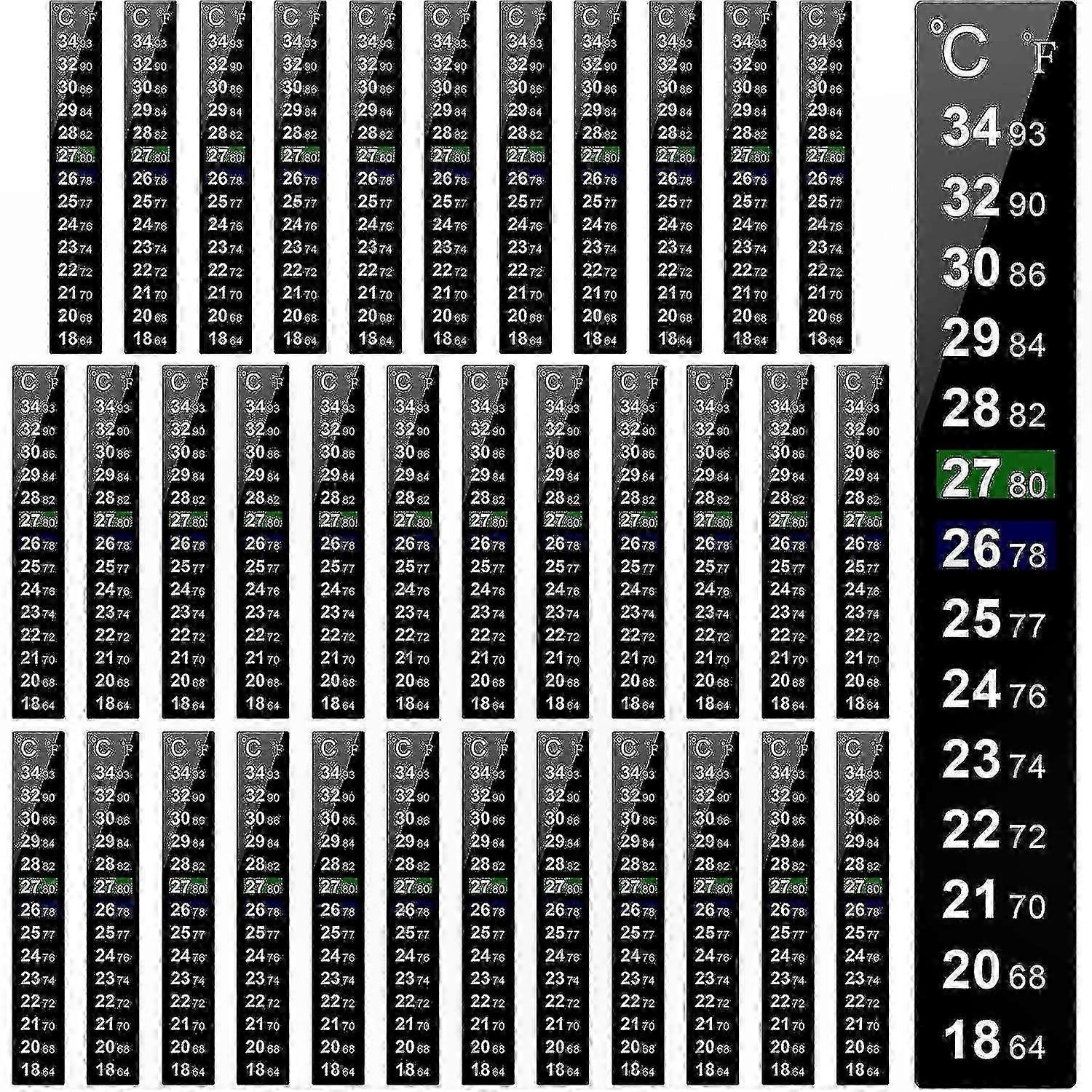 36-Pack Adhesive Temperature Strips for Digital Monitoring Fermentation Crystal Thermometer Stickers