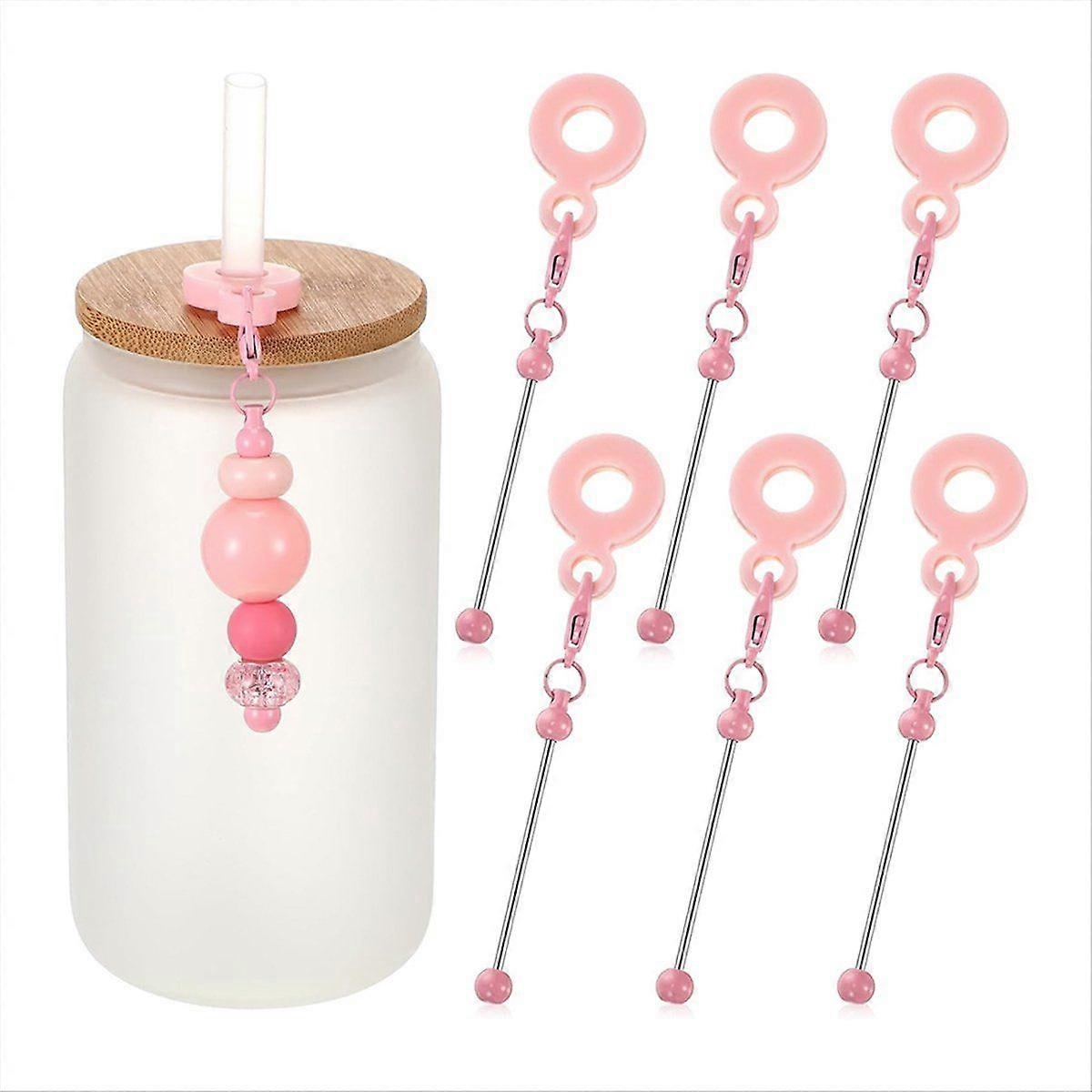 6 Pieces Beadable Cup Charms Charms Blank Strips