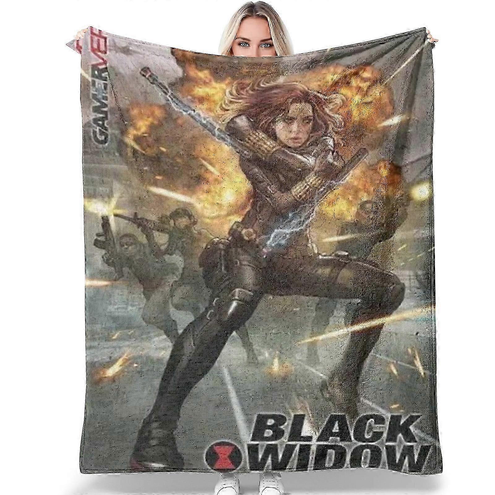 Blanket Black Widow Blanket Multiple Sizes,Throw Blankets Flannel Sleep Cozy Lightweight Ultra-Soft Micro Blankets for Sofa Travel Air Conditioning Be