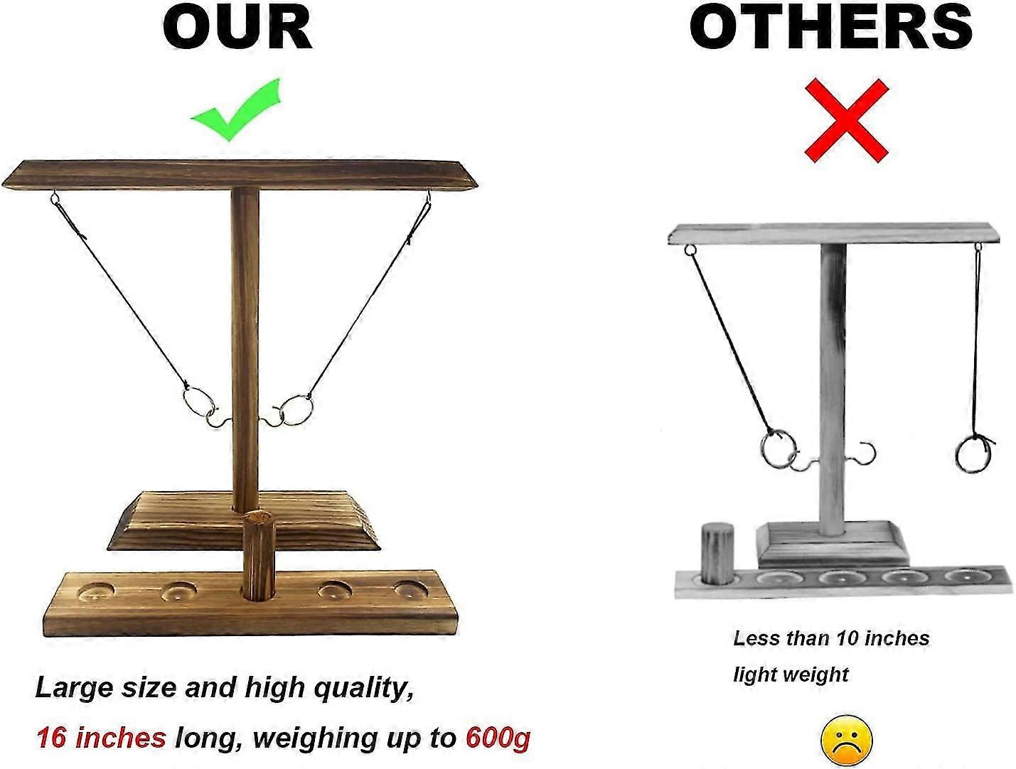 Hook And Ring Game For Adults - Hook And Ring Interactive Game With Shot Ladder Bundle, Outdoor Indoor