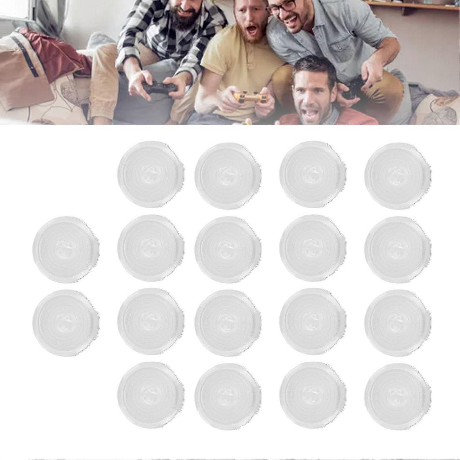 18pcs Game Keyboard Button Cap Fast Response Good Hand Feel Anti Fingerprint Anti Slip Keycap for Cherry TTC Akko Cross Switch Transparent 