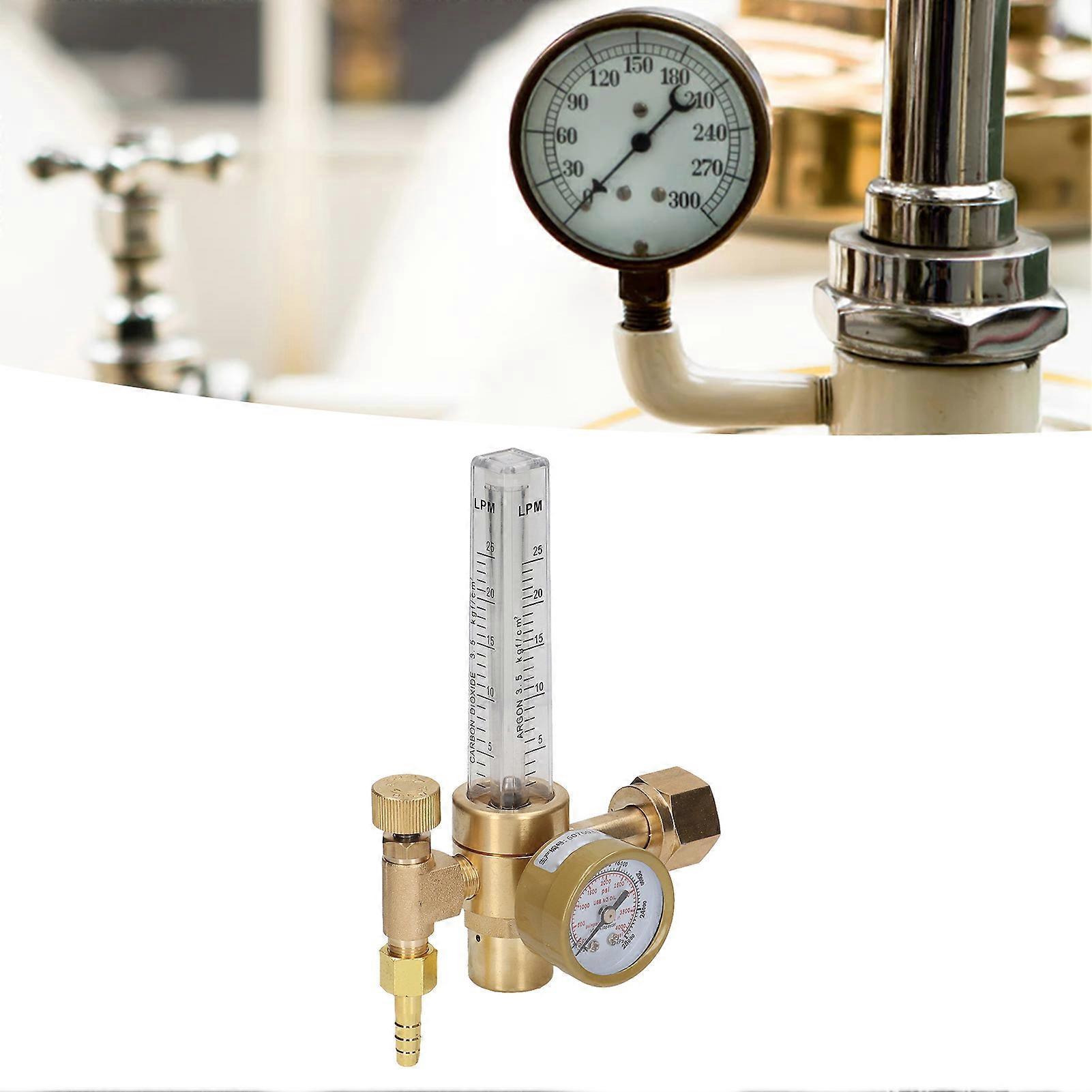 Argon Pressure Regulator Flow Meter Welding Gas CO2 Regulator Gauge Weld Flowmeter 
