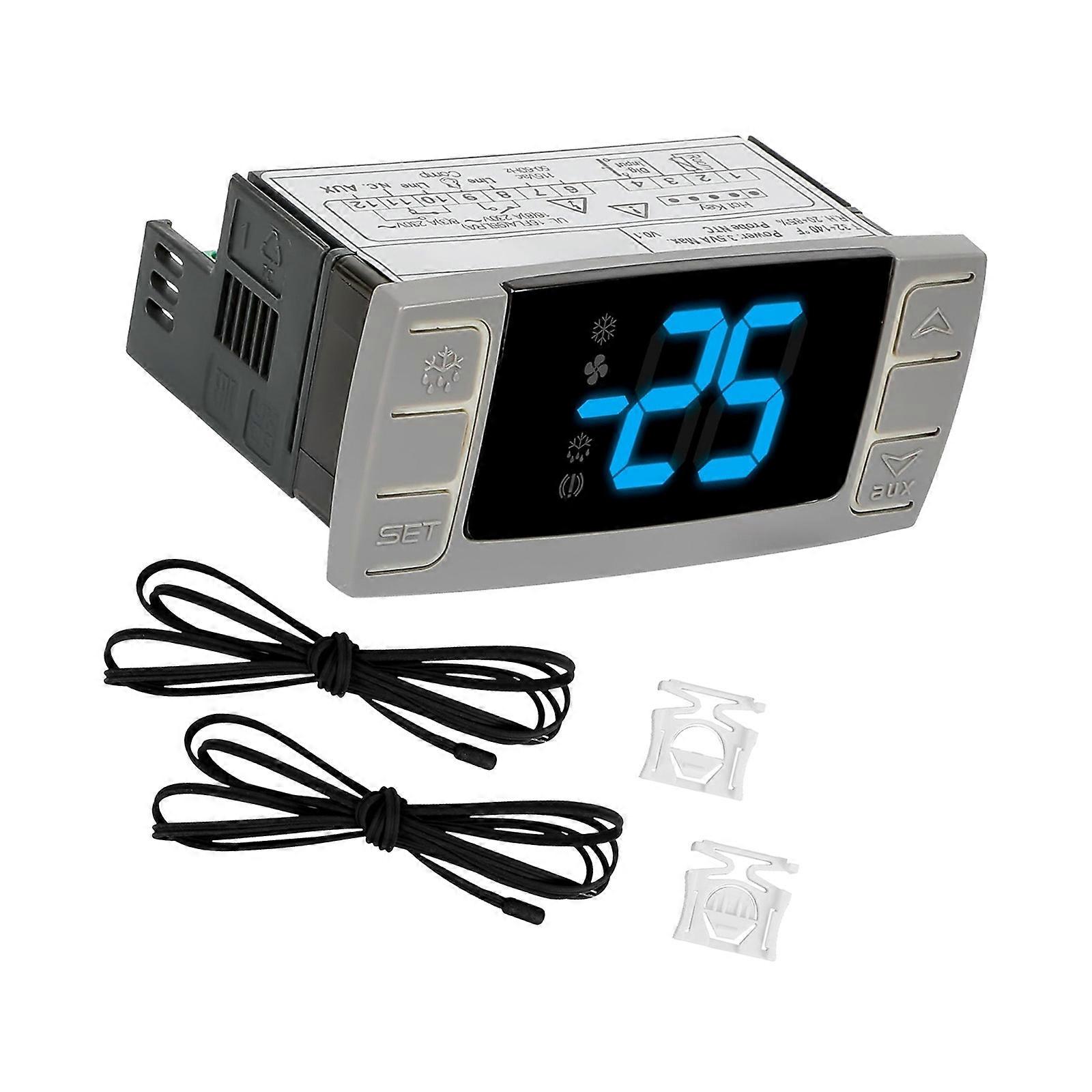 Double Relays Output Thermostat With Over Under Voltages Protections Safe Efficient Cooling Device For Refrigeration Multicolor