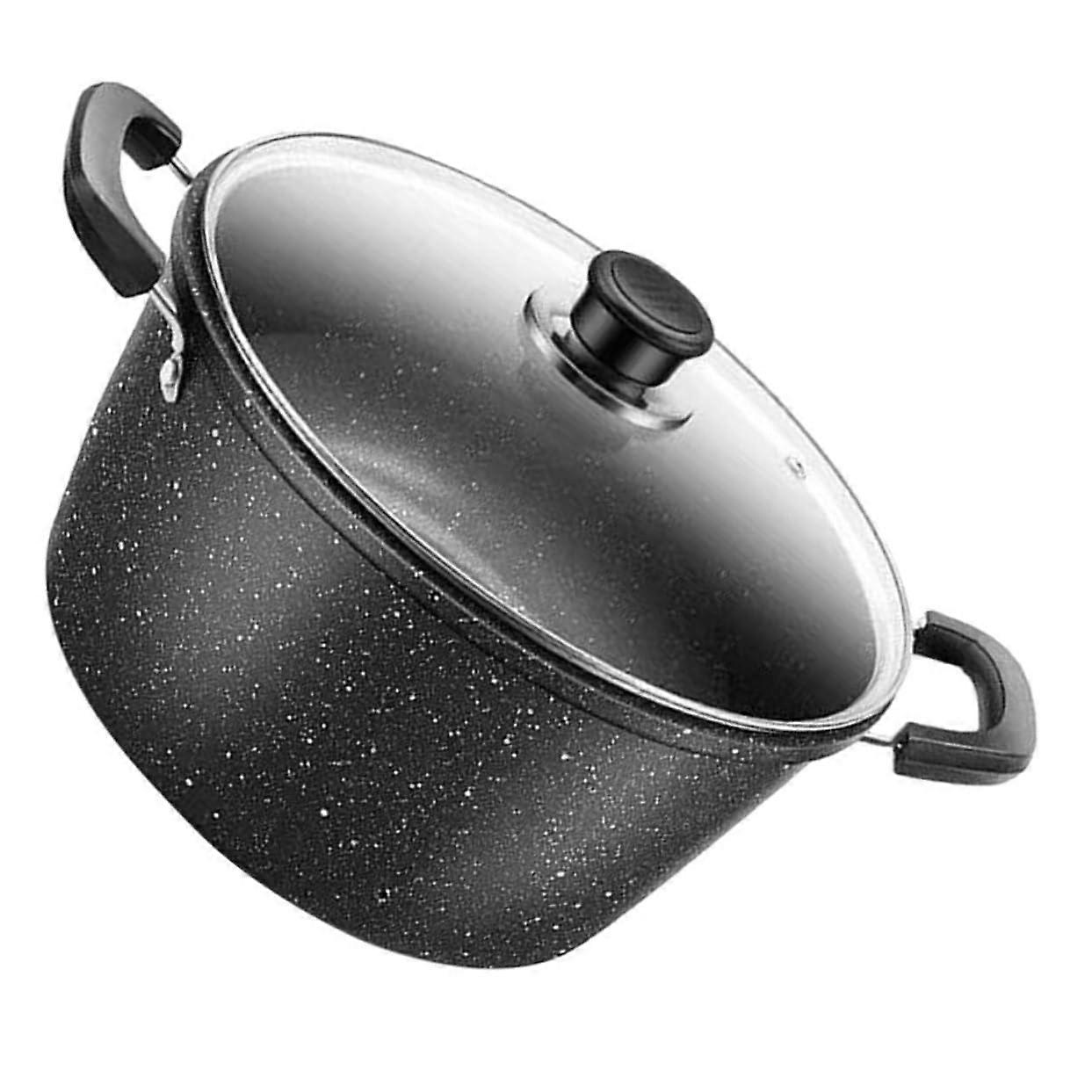 Non Stick Soup Pot Noodle Pot Induction Compatible Kitchen Cookware Lid Included For Daily Use