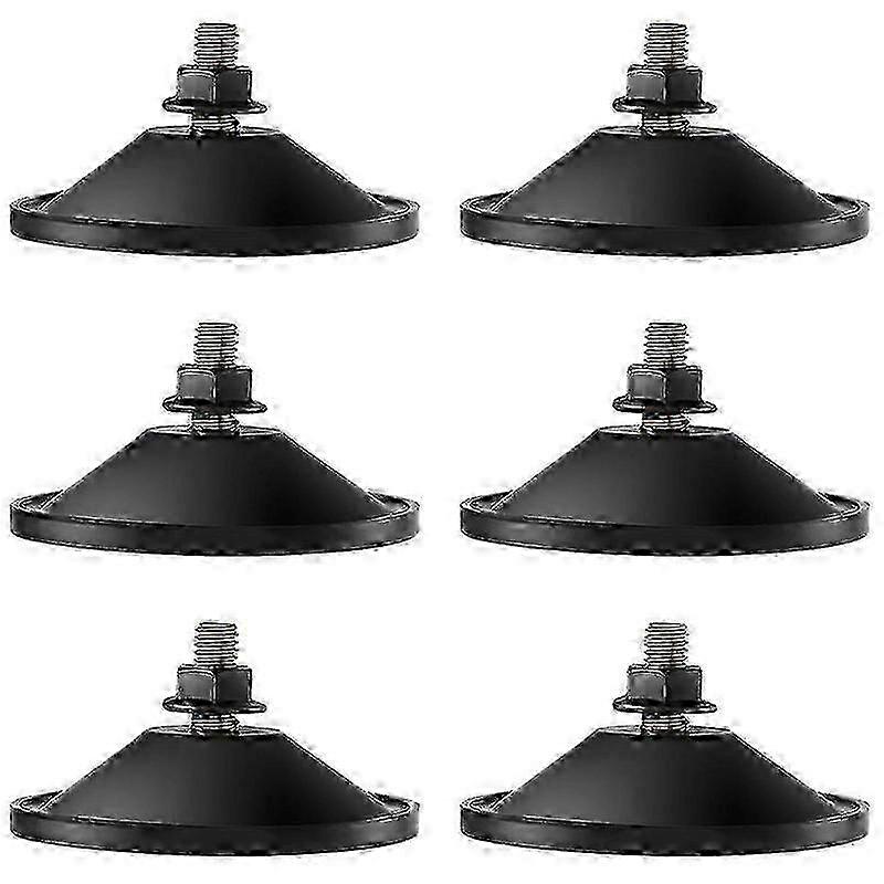 6pcs Ventosas Pretas 2.2 Polegadas para Janelas de Vidro - Inclui Parafusos