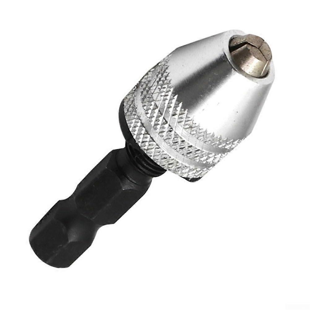 Keyless Hex Shank Drill Chuck Adapter for 1/4Inch Drivers, Quick Replacement, Compatible with Hex Shank Tools