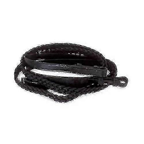 Flettede lædertøjler til hest