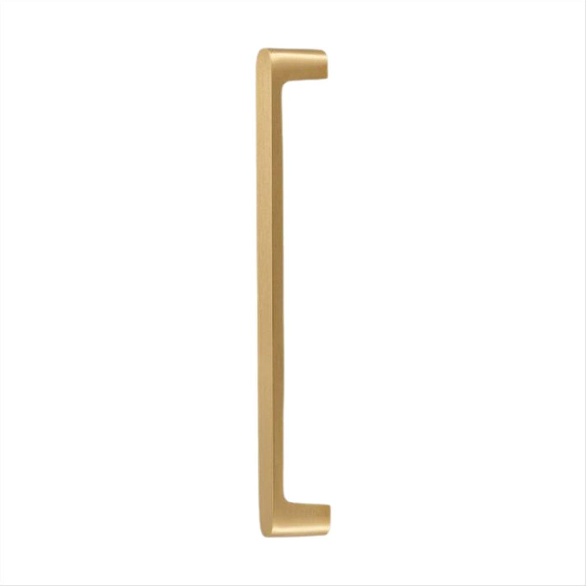 Solid Brass Simple Style Kitchen Handle Cabinet Drawer Wardrobe Gold Handle, Comfortable Feel, Hole