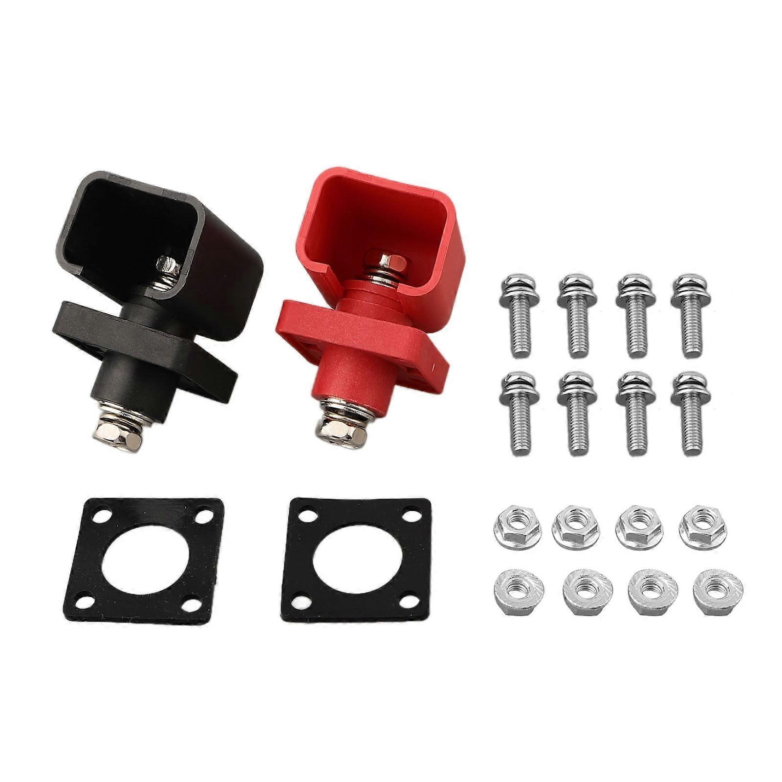 2pcs Through Wall Battery Energy Storage Copper Terminal High Current Connector