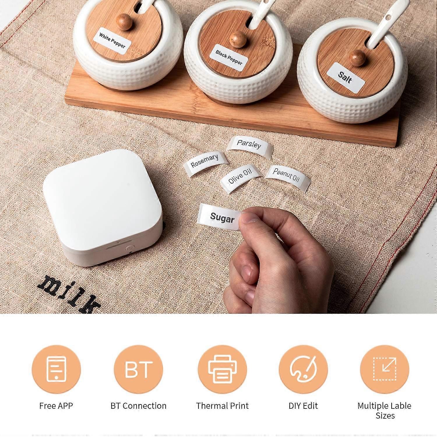 AIMO Q30 Label Maker Machine Mini Pocket Thermal Label Printer All in One BT Connect Adhesive Tag DI