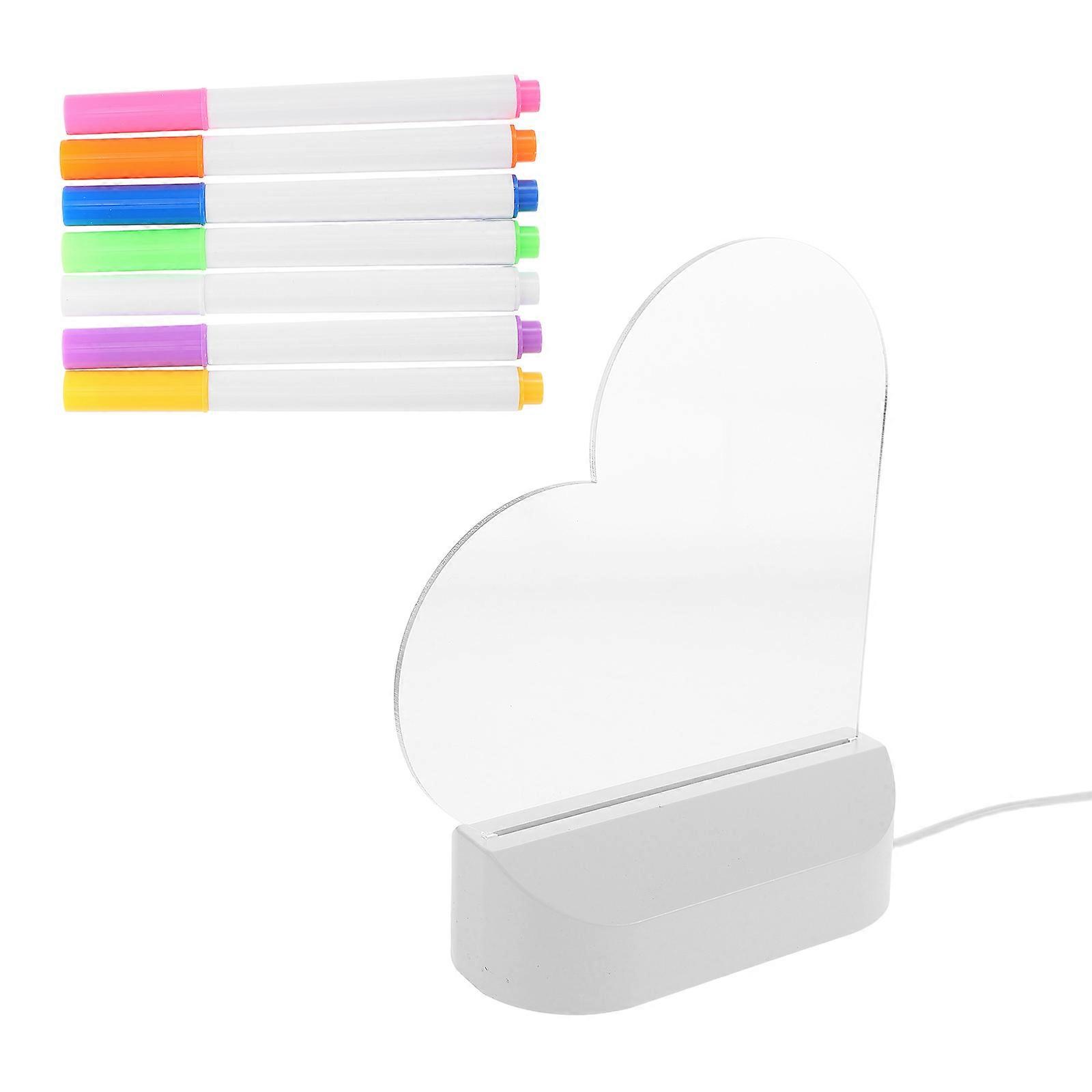 Portable Memo Board Set LED Acrylic Message Board with Marker 1Set for Adults