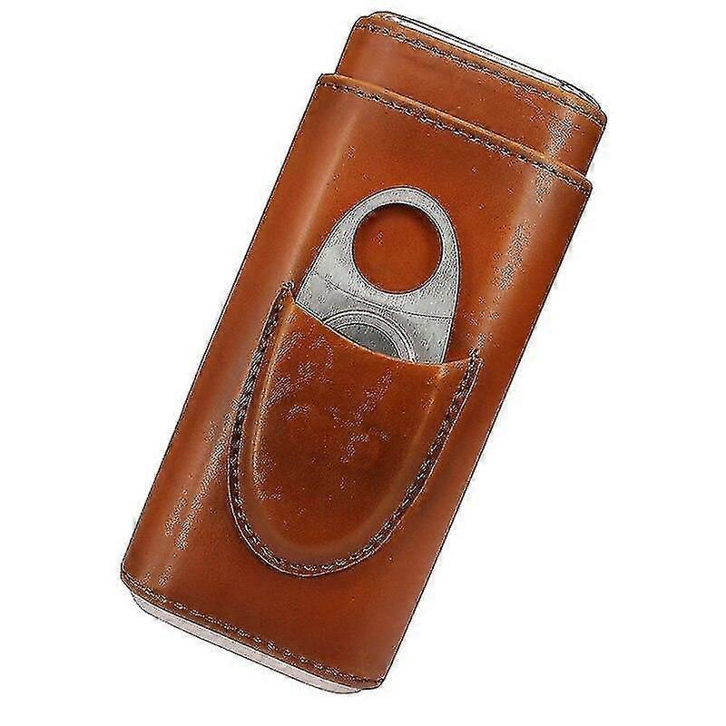 Three Finger Cigar Box Two End Hardware Belt Cigar Scissors Cigar Leather Accessories