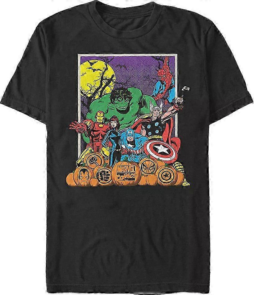 Avengers Halloween Pumpkin Patch Marvel Comics T-shirt Rockinstone