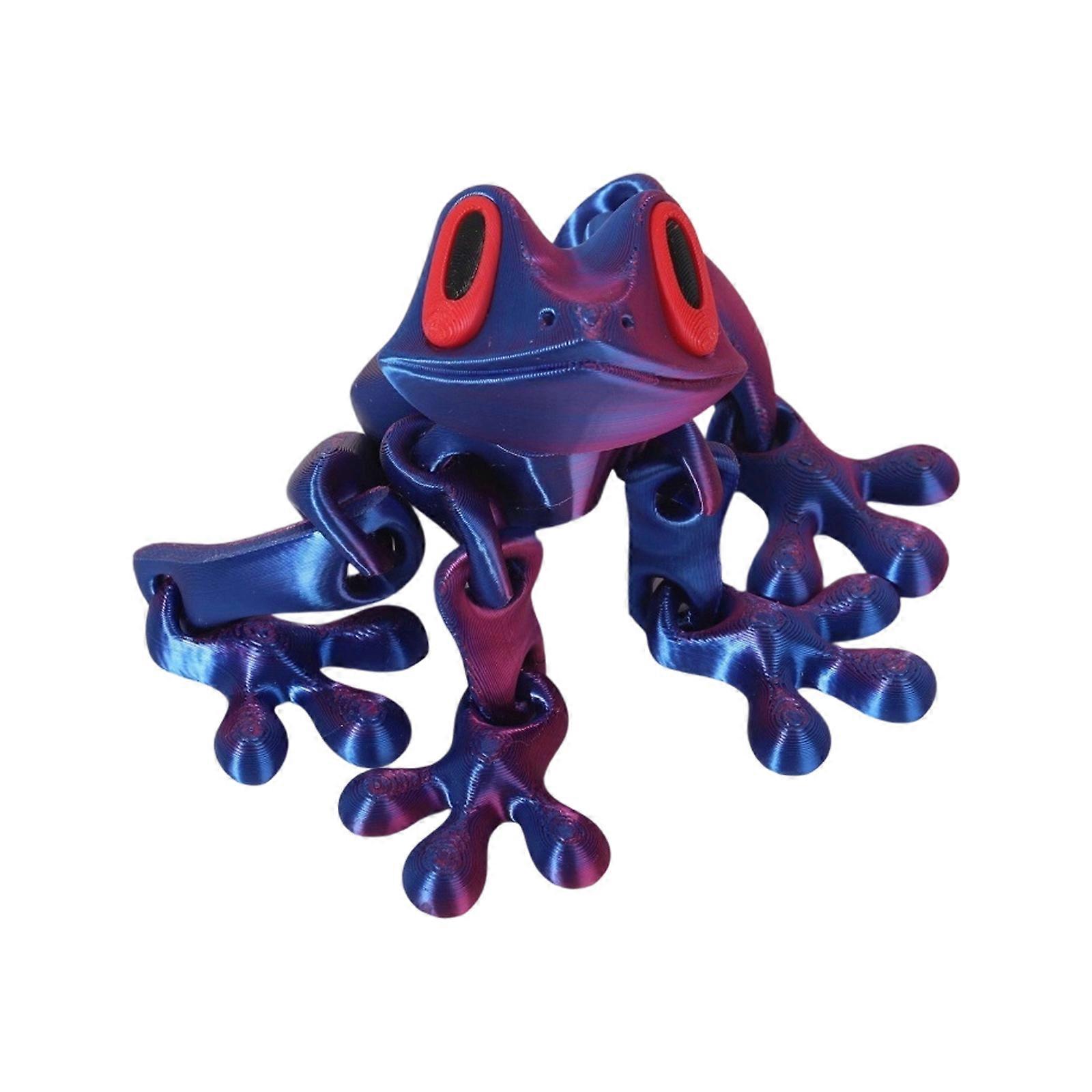 Magnetic Frog Toy, Three-Dimensional Printed Magnet Frog, Realistic Jointed Jumping Frogs Model, Movable Frog Decoration for Fridge and Metal