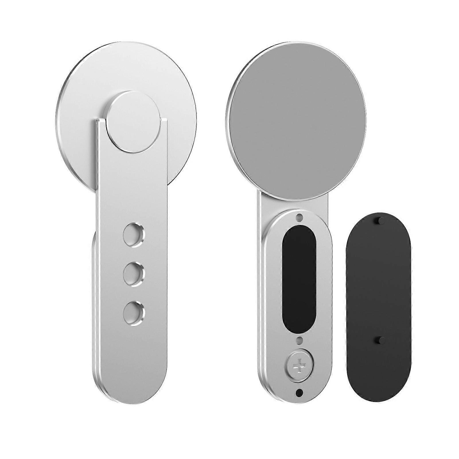 Silicone Antislip Multiple Angle Adjustable Magnetic Phone Mount Rack For Computers Laptop With Portable Foldable Design  Silver