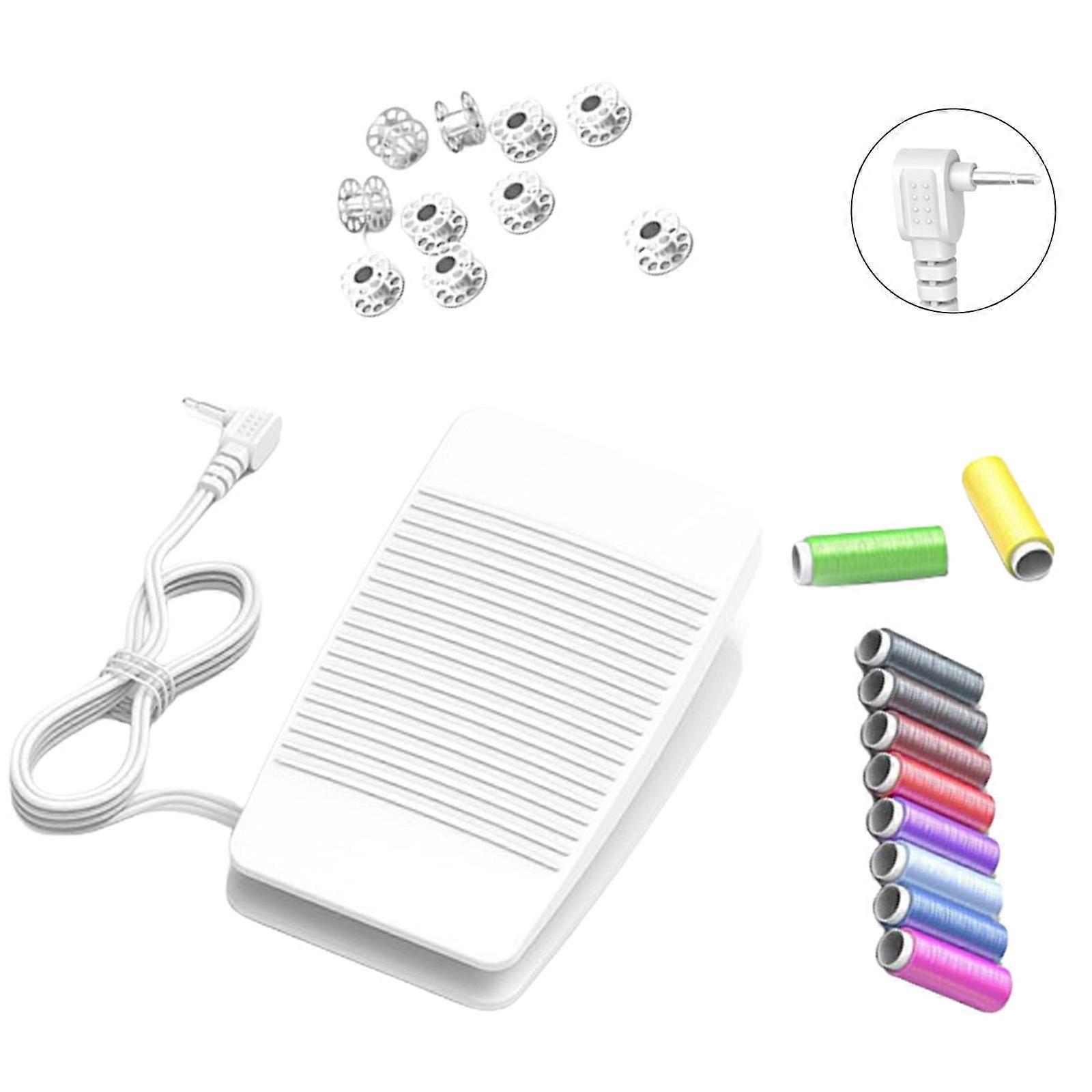 Dense 220V Sewing Machine Speed Footrest With Thread Roll Twist Overwarm Prevention Mechanism Fluid Multicolor