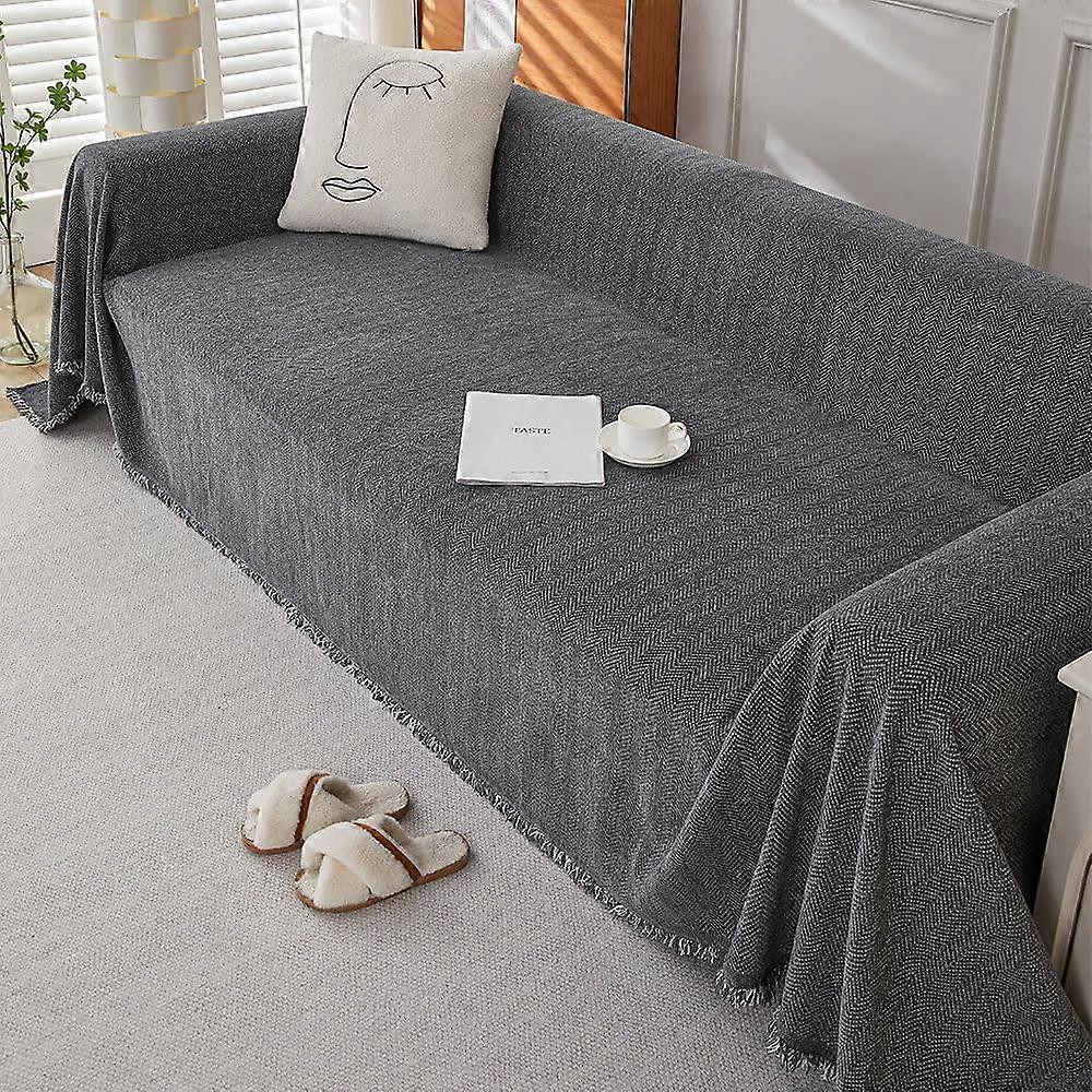 Sofa Throws Large Reversible Extra Large For Settees Couch Sofa Bed Woven Soft Throw Blanket 180x300cm Anthracite