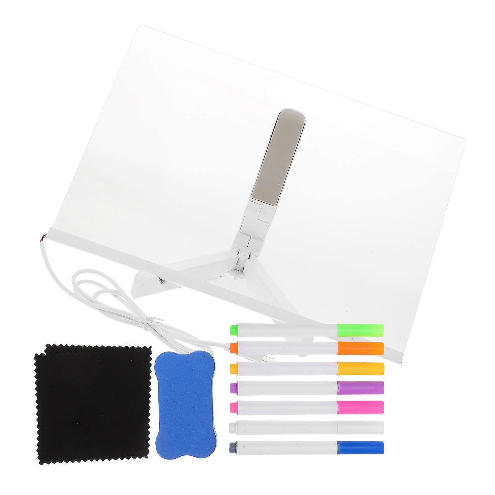 LED Note Board Light Up Dry Erase Board for Notes 1Set Transparent