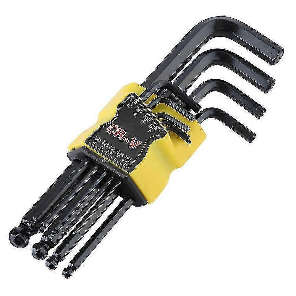 9pcs 1.5/2/2.5/3/4/5/6/8/9 L Shape Hexagonal Wrench Set L-Handle Hex ScrewdriverLong