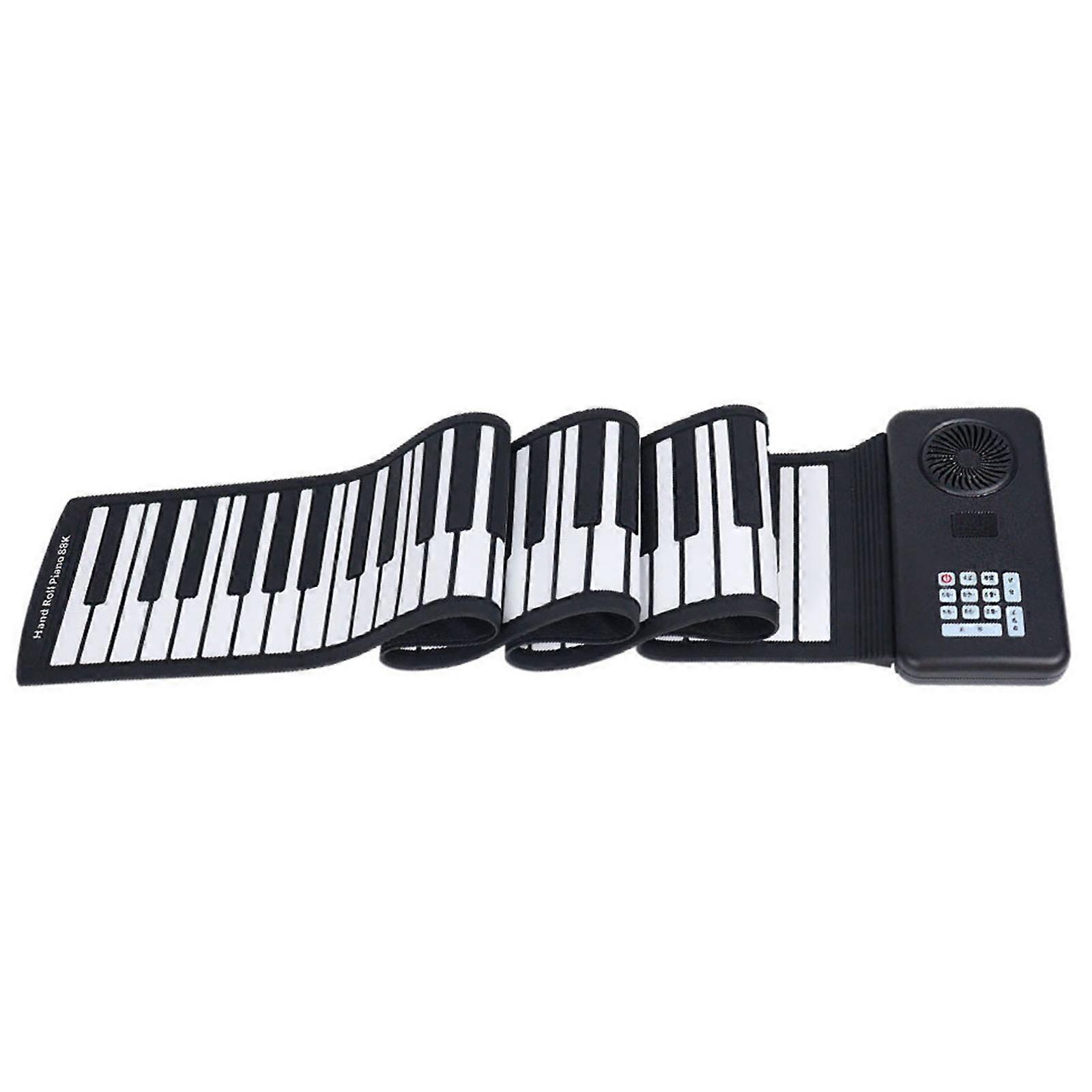 Foldable Portable Electronic Piano 88 Key Rolls up Piano Silicone Keyboard Hand Roll Portable Piano for Music Lovers Multicolor