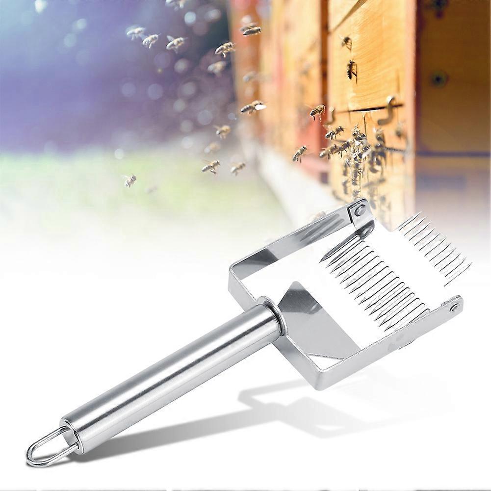 Double Needle Stainless Steel Beehive Uncapping Fork Scraper Shovel Beekeeping Beekeeper Tool