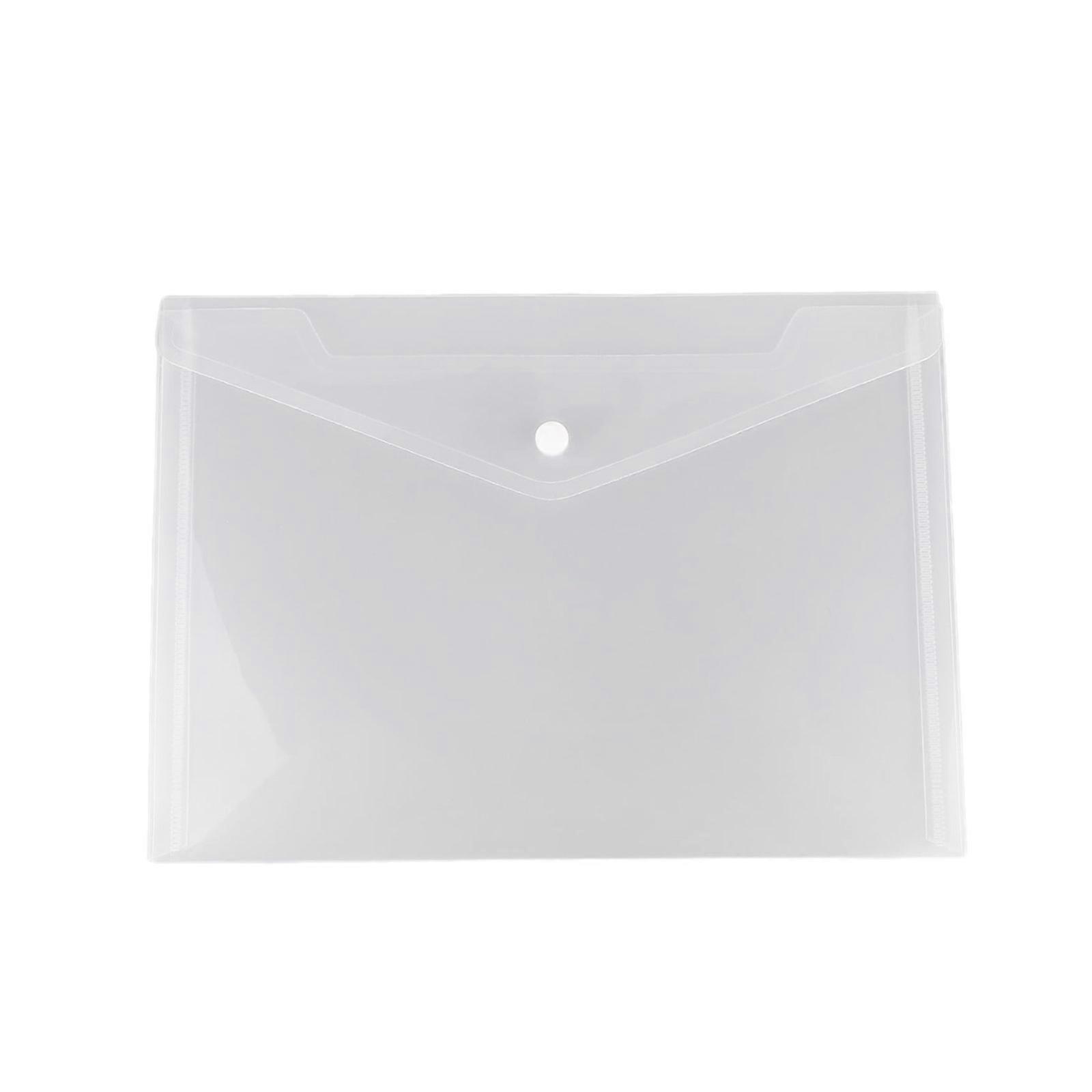 20/30Pcs Convenient Clear Documents Envelopes Waterproof Folder with Buttons Efficient Envelopes Multicolor