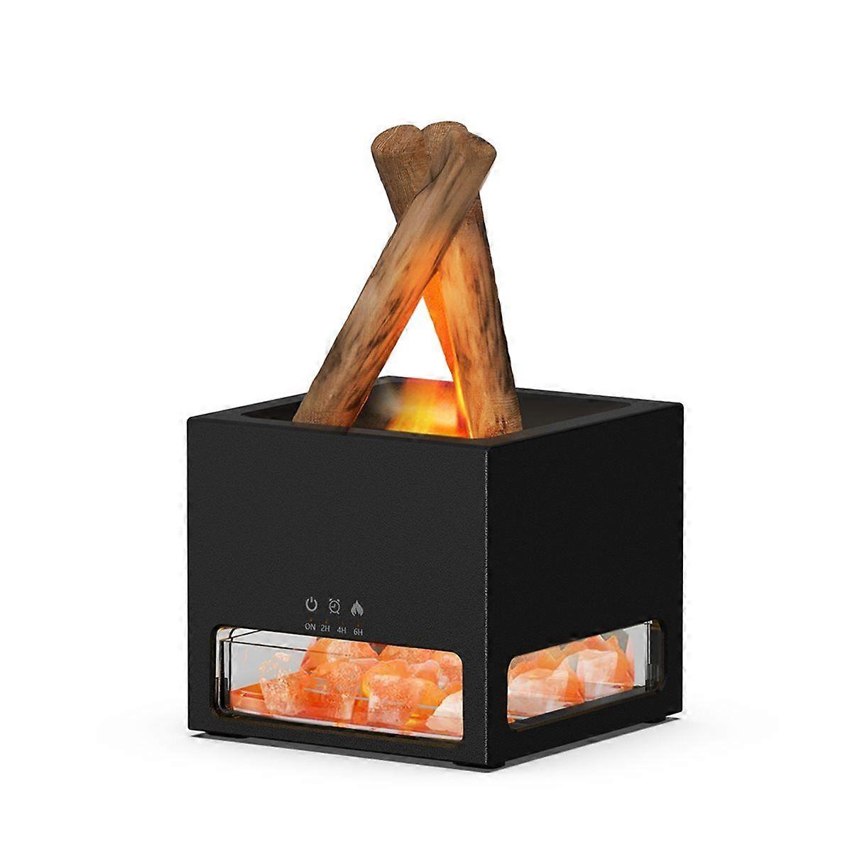 2-in-1 Himalayans Salt Lamp & Essential Oil Diffuser Aromatherapy Diffuser Automatic Fragrance Flam