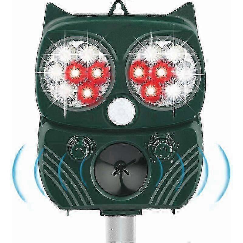 w Professional Ultrasonic Cat Repeller Solar Animal Repeller IP66 Waterproof Adjustable Frequency Infrared Sensor Extension Torses Dogs Cats Birds