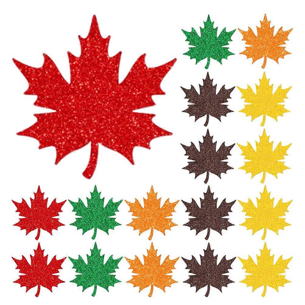 Thanksgiving Disposable Placemats with Writeable Maple Leaf Cards for Dining Table Decor Multi Color 20pcs