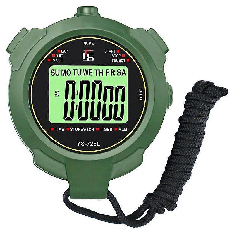Stopwatch, professional 2-memory stopwatch with mute and light function for sports