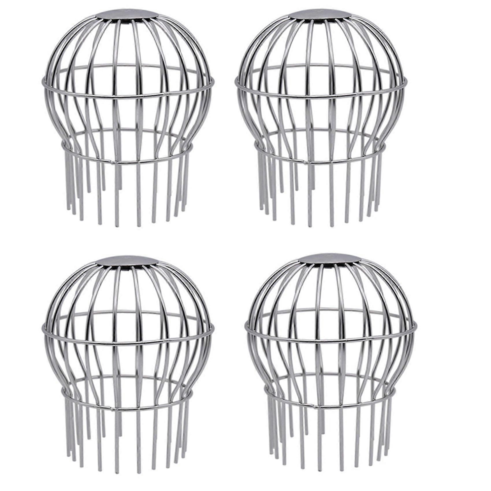 4X Drain Outdoor Roof Anti - Blocking Line Cap Round Net Cover Drainage Floor Line Leak Gutter Guard Filter-110