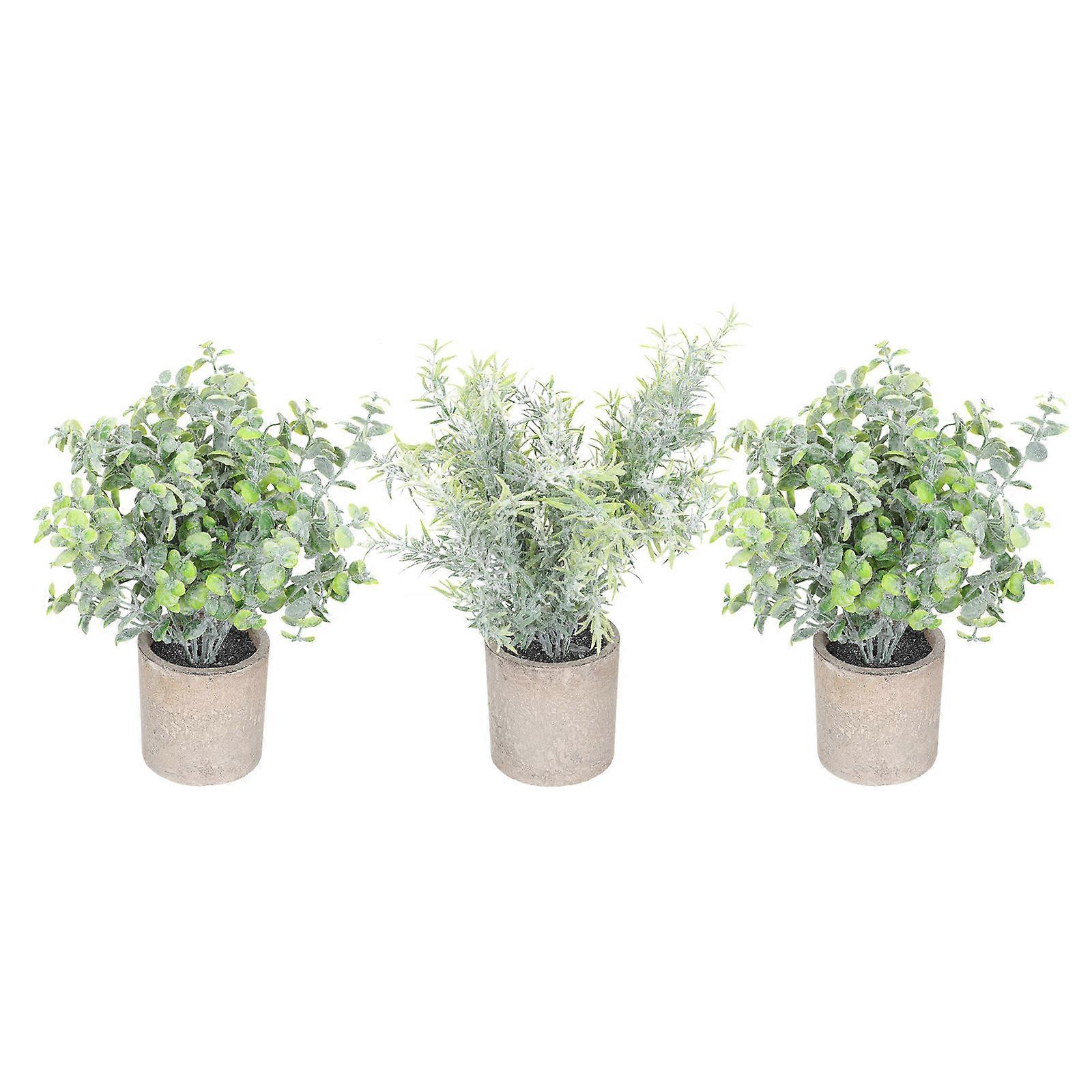 Artificial Plants Decor Simulation Green Plants for Decoration 6Pcs