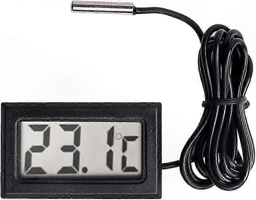 LCD Digital Thermometer with Probe Sensor, Temperature Range -50C to +110C