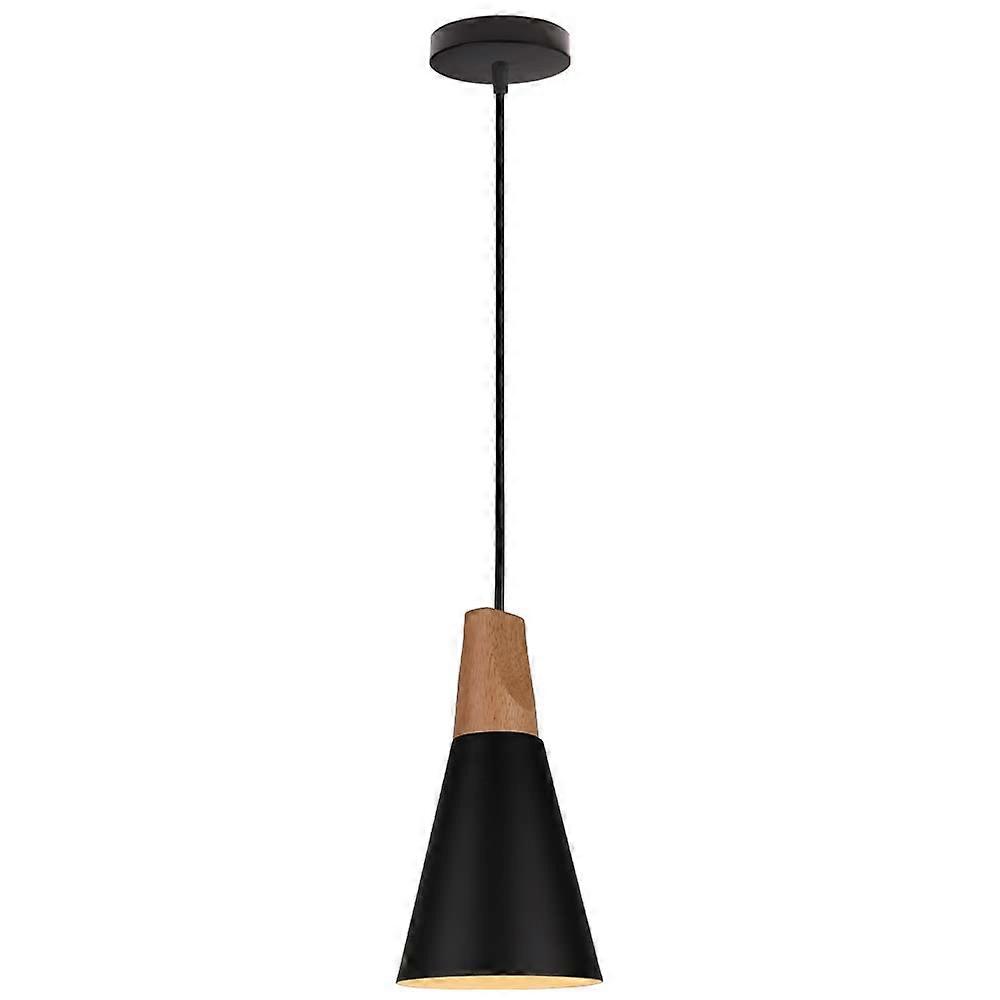 Vintage Metal Pendant Light with E27 Socket for Kitchen Dining Room and Cafe Black Gray