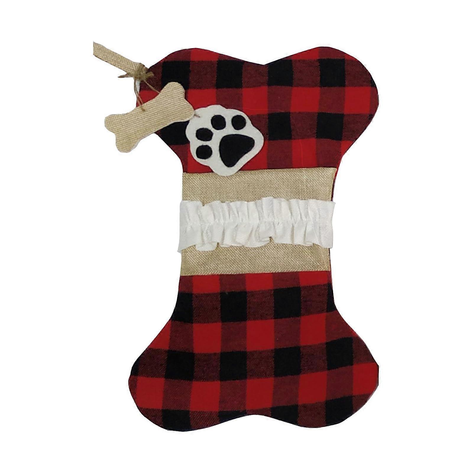 Large Christmas Stockings for Fireplace Decor, Assorted Festive Designs, Durable Hanging Loop, 10.2x16.5inch