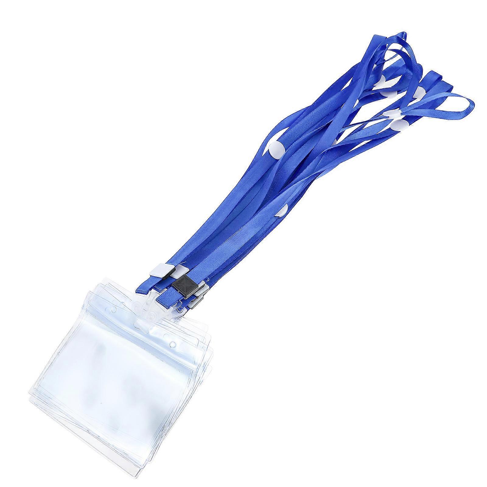 Practical ID Cards Holder with Clear PVC and Polyester Material for Protection Use 10pcs Transparent