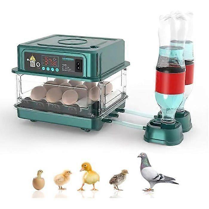 Automatic Egg Incubator 12-38 Egg Digital Poultry Hatcher Machine ith Automatic Egg Turning, Temperature & Humidity Control, LED Lighting for Chicken