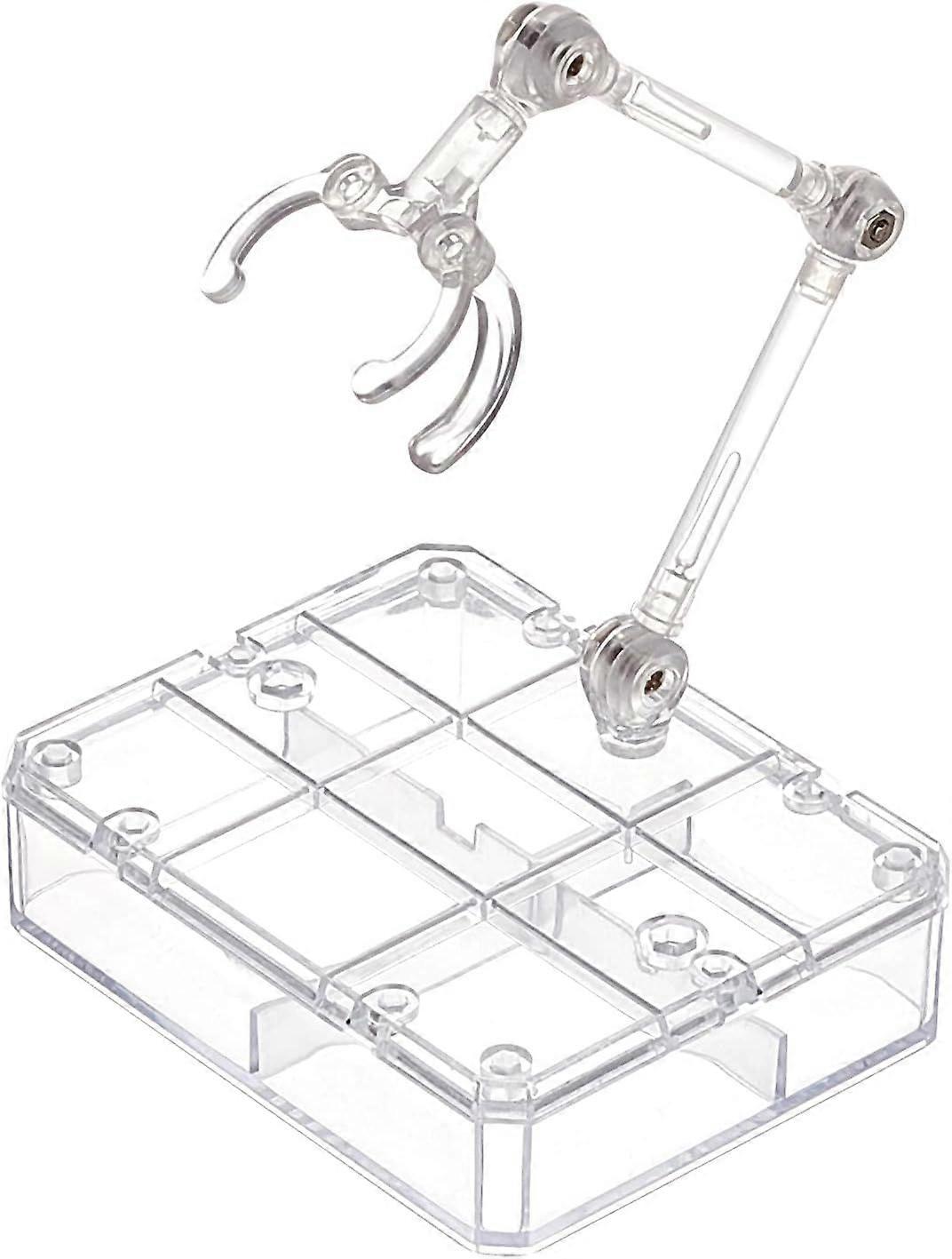 Action Figure Stand with Thickened Base Bracket Assembly Action Figure Display Holder Model Support Stand with Three-Claw Storage Box Base for Action 